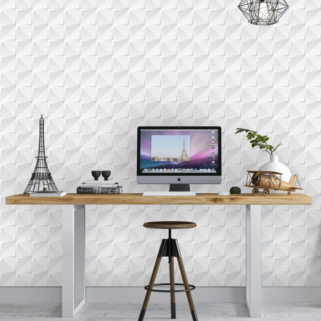 Papel de parede-Decoração Home office-escritório-papel adesivo-Defacile-vibe-conforto-papel 3d-decorar home office